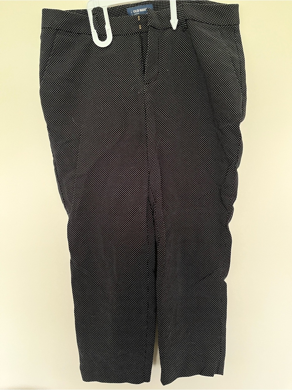 Old Navy Black Microdot Cropped Pants